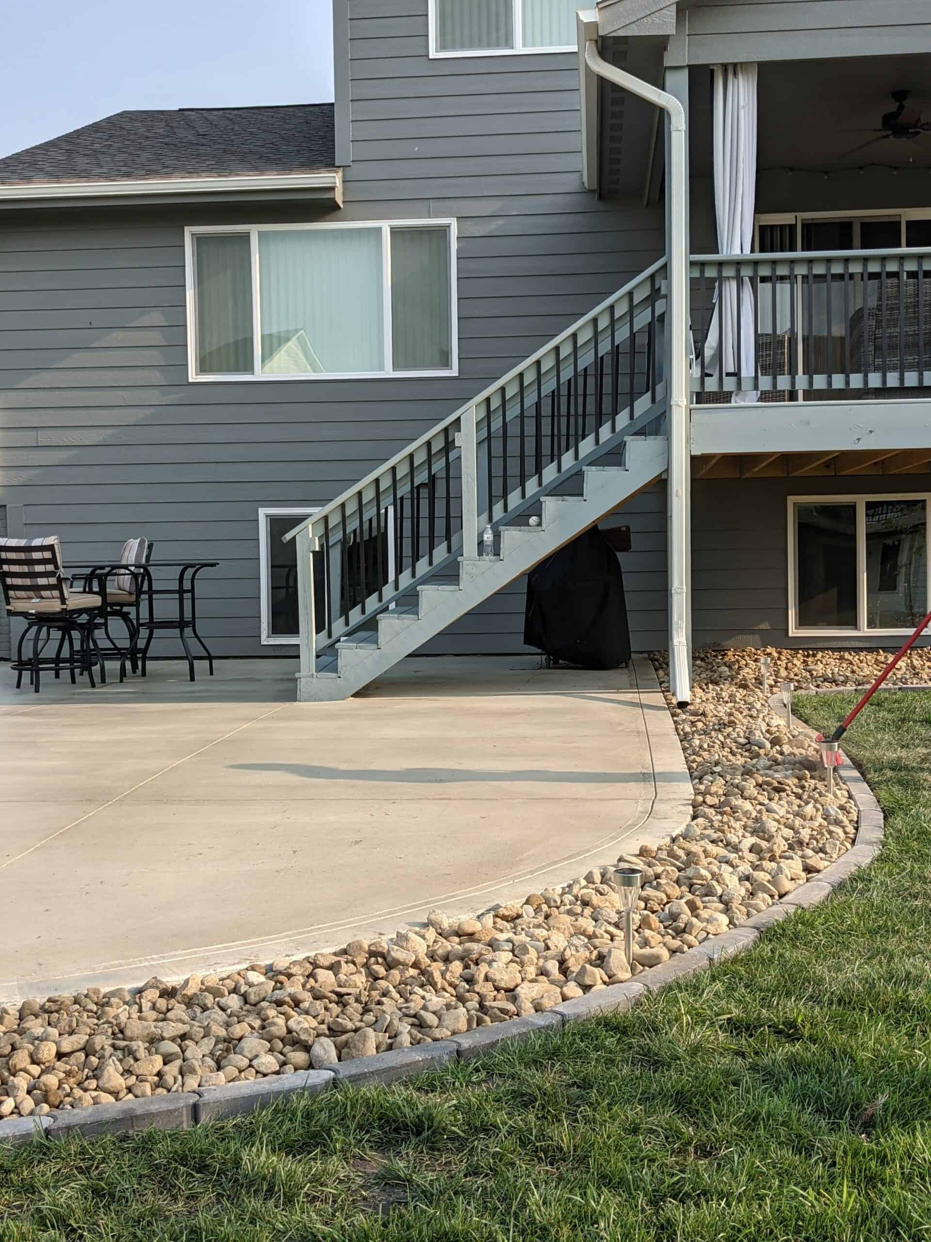 Outdoor patio concrete materials